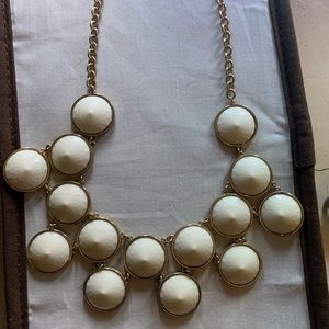 White/Gold Statement Necklace